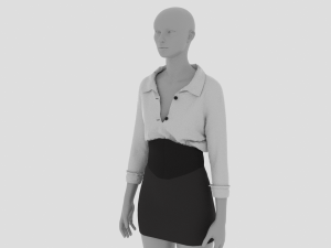 Womens Dress - Female Outfit Clothes 3D Modell