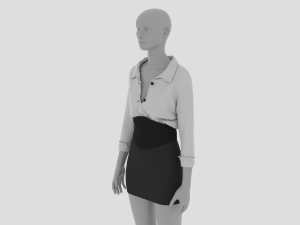 Womens Dress - Female Outfit Clothes 3D Modell