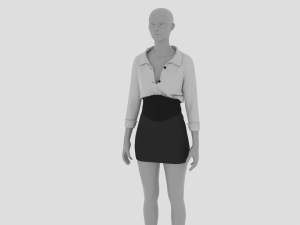 Womens Dress - Female Outfit Clothes 3D Modell