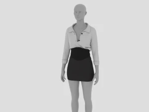 Womens Dress - Female Outfit Clothes 3D Model
