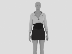 Womens Dress - Female Outfit Clothes 3D Modell