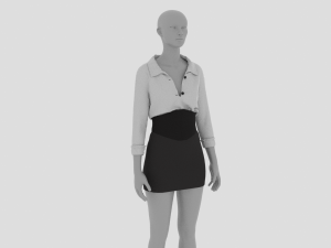 Womens Dress - Female Outfit Clothes 3D Modell