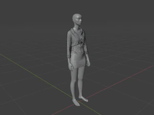 Womens Dress - Female Outfit Clothes 3D Model