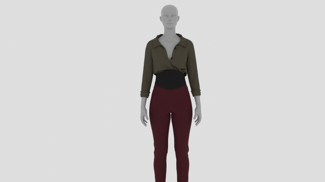 Womens Dress - Female Outfit Clothes Modelo 3D .c4d .max .obj .3ds .fbx .stl .blend 