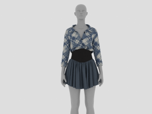 Womens Dress - Female Outfit Clothes 3Dモデル