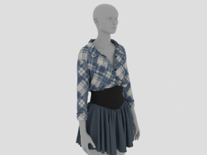 Womens Dress - Female Outfit Clothes 3Dモデル