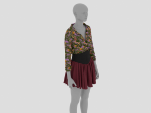 Womens Dress - Female Outfit Clothes 3D Model