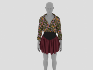Womens Dress - Female Outfit Clothes 3D Model