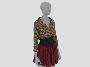 Womens Dress - Female Outfit Clothes 3D Model