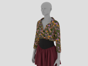 Womens Dress - Female Outfit Clothes 3D Model