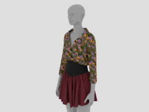Womens Dress - Female Outfit Clothes 3D Model