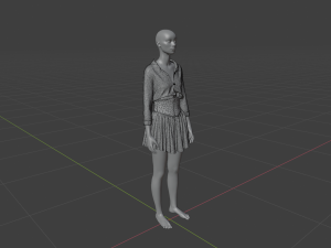 Womens Dress - Female Outfit Clothes 3D Model
