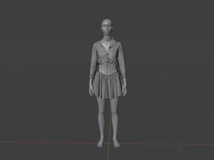 Womens Dress - Female Outfit Clothes 3D Model