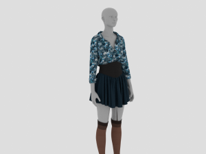 Womens Dress - Female Outfit Clothes Modello 3D