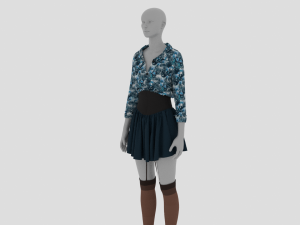 Womens Dress - Female Outfit Clothes Modello 3D