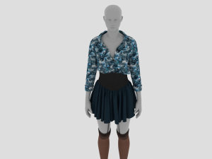Womens Dress - Female Outfit Clothes Modello 3D