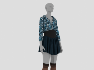 Womens Dress - Female Outfit Clothes Modello 3D