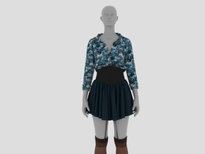 Womens Dress - Female Outfit Clothes Modello 3D