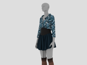 Womens Dress - Female Outfit Clothes Modello 3D