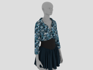 Womens Dress - Female Outfit Clothes Modello 3D