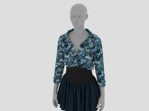 Womens Dress - Female Outfit Clothes Modello 3D