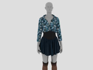 Womens Dress - Female Outfit Clothes Modello 3D