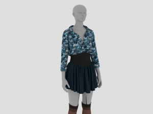 Womens Dress - Female Outfit Clothes Modello 3D