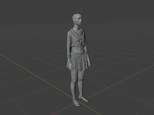 Womens Dress - Female Outfit Clothes Modello 3D