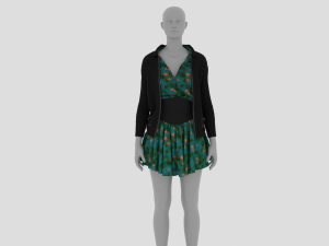 Womens Dress - Female Outfit Clothes Modelo 3D