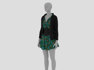 Womens Dress - Female Outfit Clothes Modelo 3D