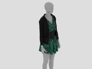 Womens Dress - Female Outfit Clothes Modelo 3D
