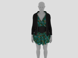 Womens Dress - Female Outfit Clothes Modelo 3D