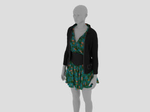 Womens Dress - Female Outfit Clothes Modelo 3D
