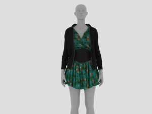 Womens Dress - Female Outfit Clothes Modelo 3D