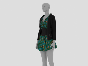Womens Dress - Female Outfit Clothes Modelo 3D