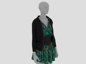 Womens Dress - Female Outfit Clothes Modelo 3D