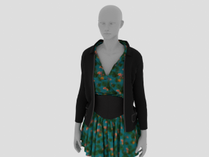 Womens Dress - Female Outfit Clothes Modelo 3D
