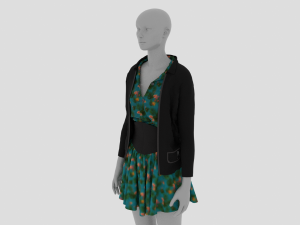 Womens Dress - Female Outfit Clothes Modelo 3D