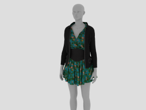 Womens Dress - Female Outfit Clothes Modelo 3D