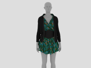 Womens Dress - Female Outfit Clothes Modelo 3D