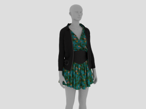 Womens Dress - Female Outfit Clothes Modelo 3D