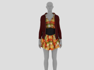 女装连衣裙 - 女装衣服 3D 模型