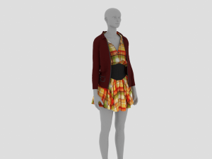 Womens Dress - Female Outfit Clothes Modello 3D
