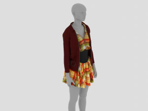 Womens Dress - Female Outfit Clothes Modello 3D