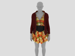 Womens Dress - Female Outfit Clothes Modello 3D