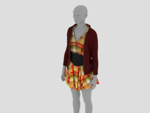 Womens Dress - Female Outfit Clothes Modello 3D