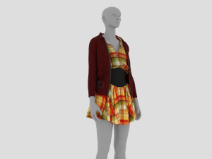 Womens Dress - Female Outfit Clothes Modello 3D