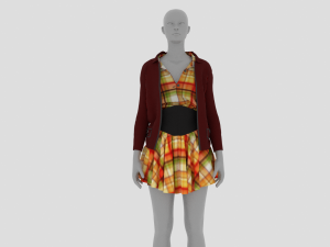 Womens Dress - Female Outfit Clothes Modello 3D