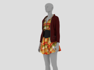 Womens Dress - Female Outfit Clothes Modello 3D