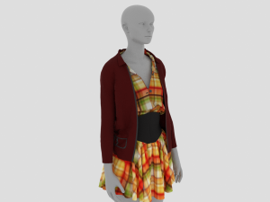 Womens Dress - Female Outfit Clothes Modello 3D